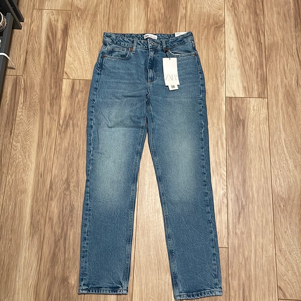 Zara high rise ankle jeans